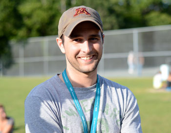 Brian Castle, a member of Odde's lab working on the COVID-19 modeling, in Woods Hole in 2011. Credit: Senthil Arumugam