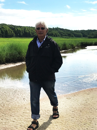 Mitchell Sogin leads the crew through Little Sippewissett Marsh in Falmouth