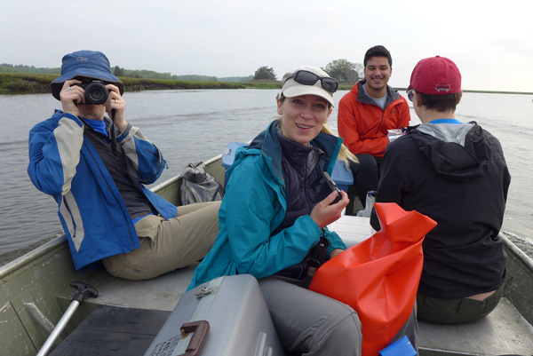 Heading out for field work in the Environmental Course. Credit: David S. Johnson