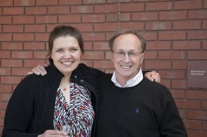 Justine Allen with her advisor, Dr. Roger Hanlon.