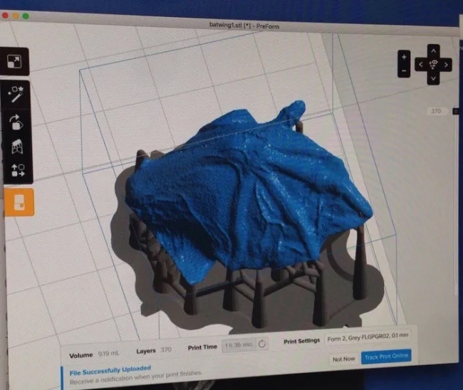 Preparing to 3D print a bat embryo wing in the Embryology course. Credit Richard Behringer