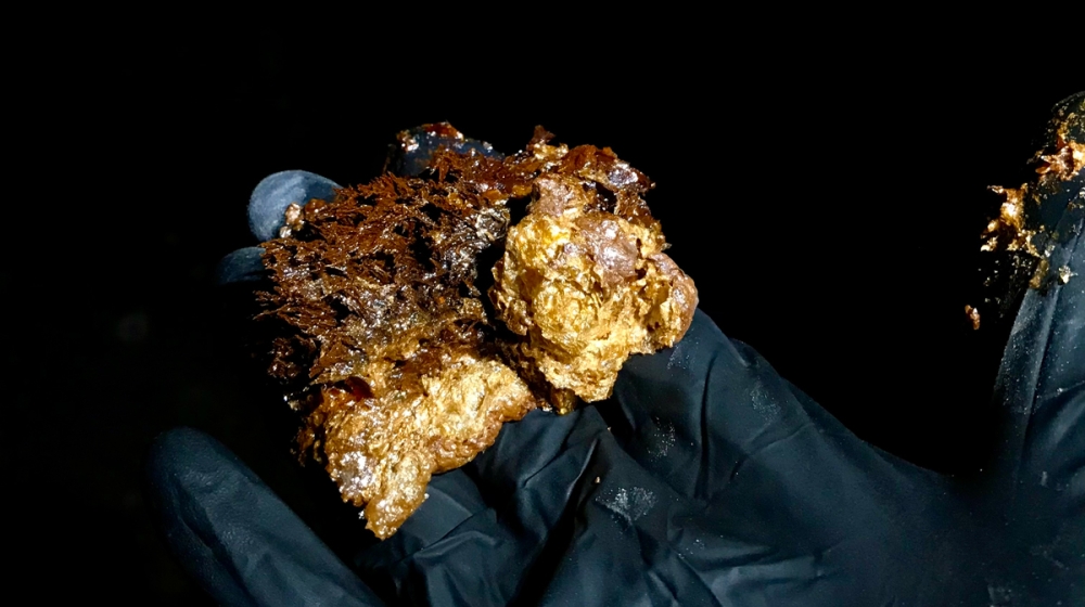 2.	An iron oxide microbial mat that develops in the outflow channels from the boreholes drilled at the Soudan Underground Iron Mine in northern Minnesota. Credit: Cody Sheik