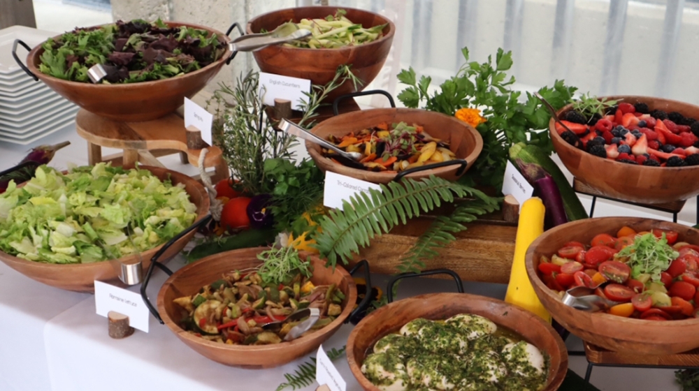 Various types of salad.