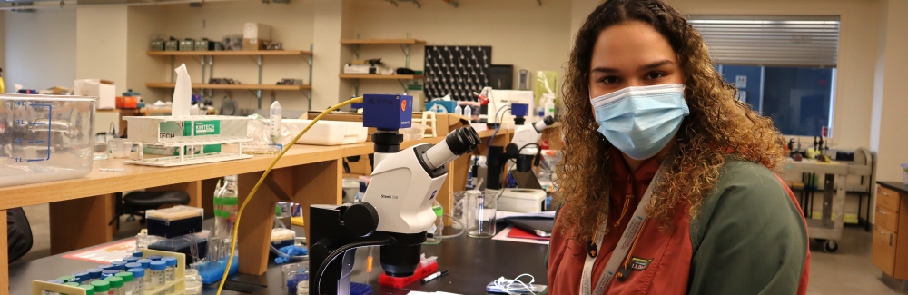 Embryology course assistant Frances Moore prepares course material and plans course events. 