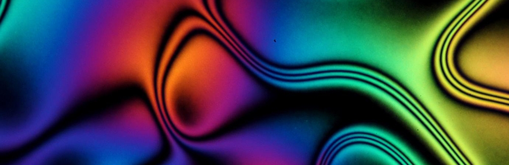 Research from the Pritzker School of Molecular Engineering shows that liquid crystals can be used as easy-to-read color-changing temperature and strain sensors. Image courtesy of Oleg Lavrentovich, Liquid Crystal Institute, Kent State University