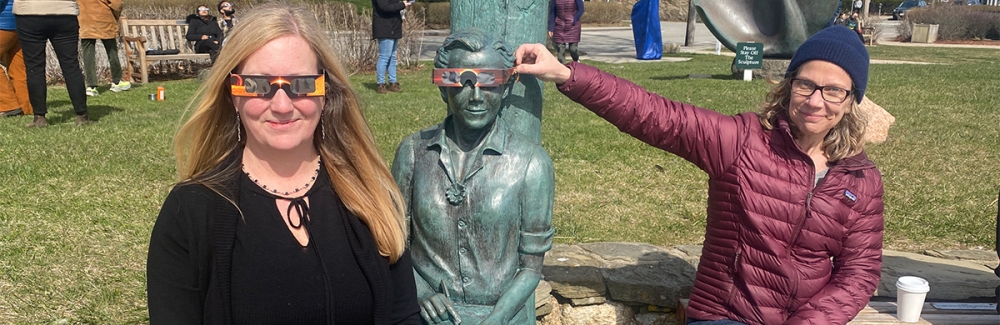Jen Morgan and Rachel Carson eclipse