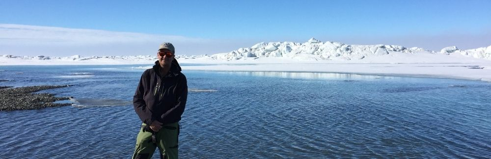 A scientist near the North Pole