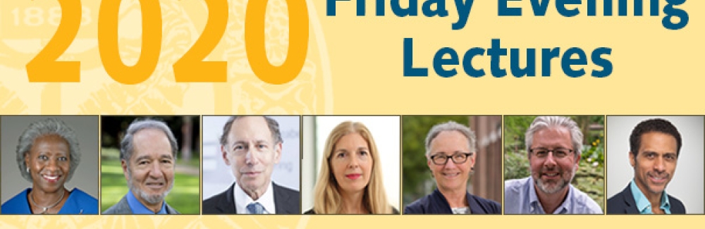 Friday Evening Lecture banner with headshots