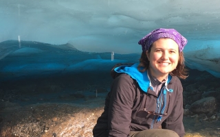 NSF GRFP recipient Sarah Messenger in Alaska during her time as a Research Assistant at the MBL. Credit: Sarah Messenger