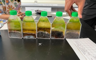 Student-made Winogradsky Columns. Project funded by the MBL Alumni ROCS program. 