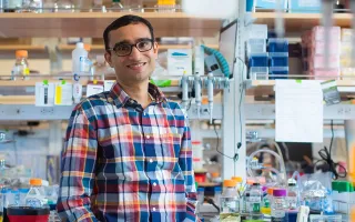 Ankur Jain in his lab