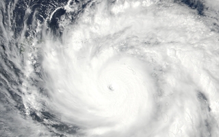 Hurricane Maria over Puerto Rico