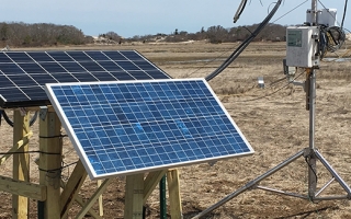 Carbon dioxide measurement system installed on Cape Cod.