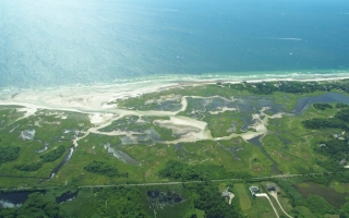 Great Sippewissett Marsh aerial view. Credit: Daniel Buckley