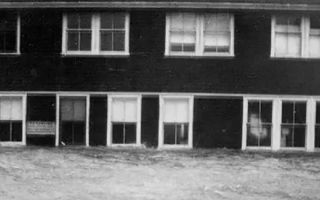 The Marine Biological Laboratory supply department building, shot during the Hurricane of 1938.