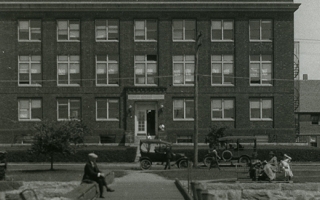 MBL's Crane Building in 1923, seen from the dock