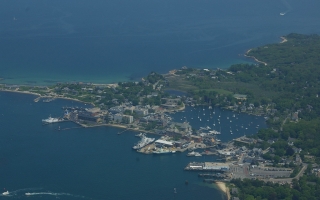 Aerial view of Woods Hole