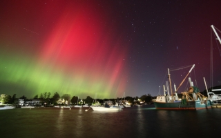 Northern Lights over Eel Pond.