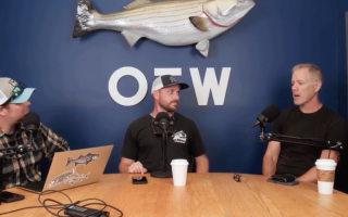 A screenshot from the filming on the On The Water Podcast
