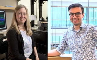 Jen Morgan on left and Dragomir Milovanovic on right.