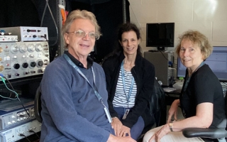 Len Kaczmarek (left), Liz Jonas (center) and J. Marie Hardwick (right).