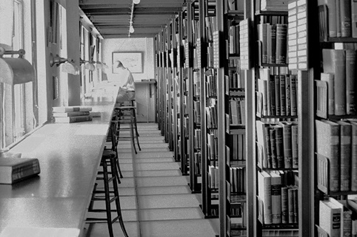 MBLWHOI Library Stacks. Credit: MBL Archives