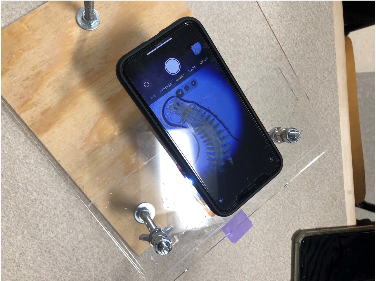 custom built microscope using cell phones