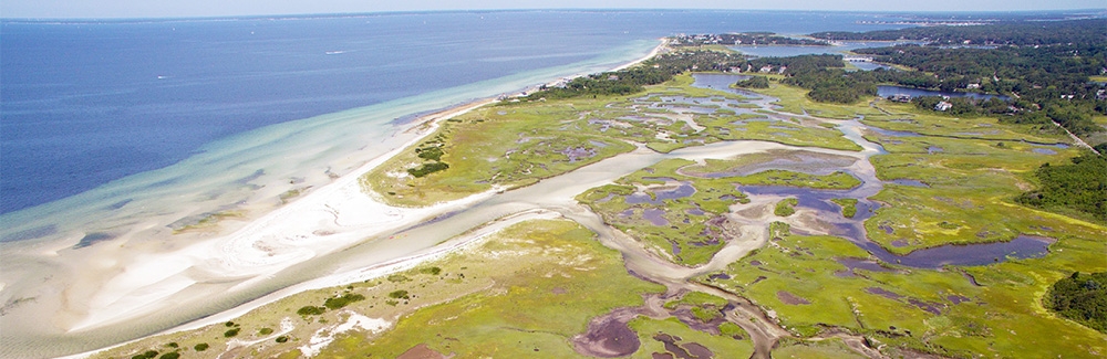 Aerial of Great Sippewissett Marsh in 2015. Credit: Rhys Probyn