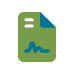 document icon in green and blue