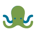 octopus icon in green and blue