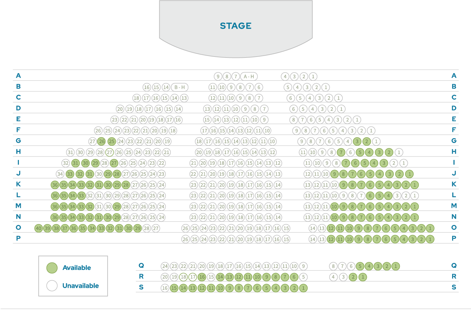 Cornelia Clapp Auditorium seating chart