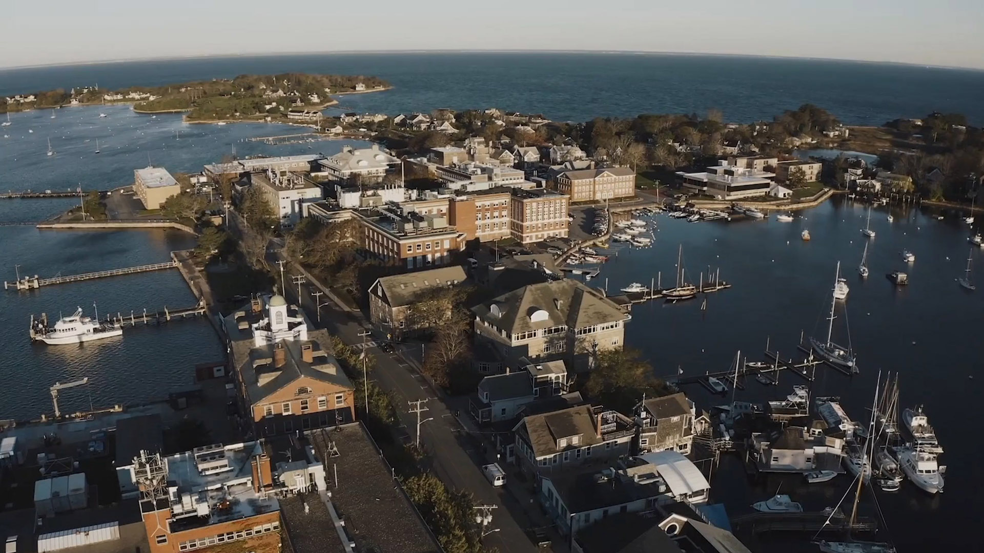 MBL Campus and Woods Hole from Drone.