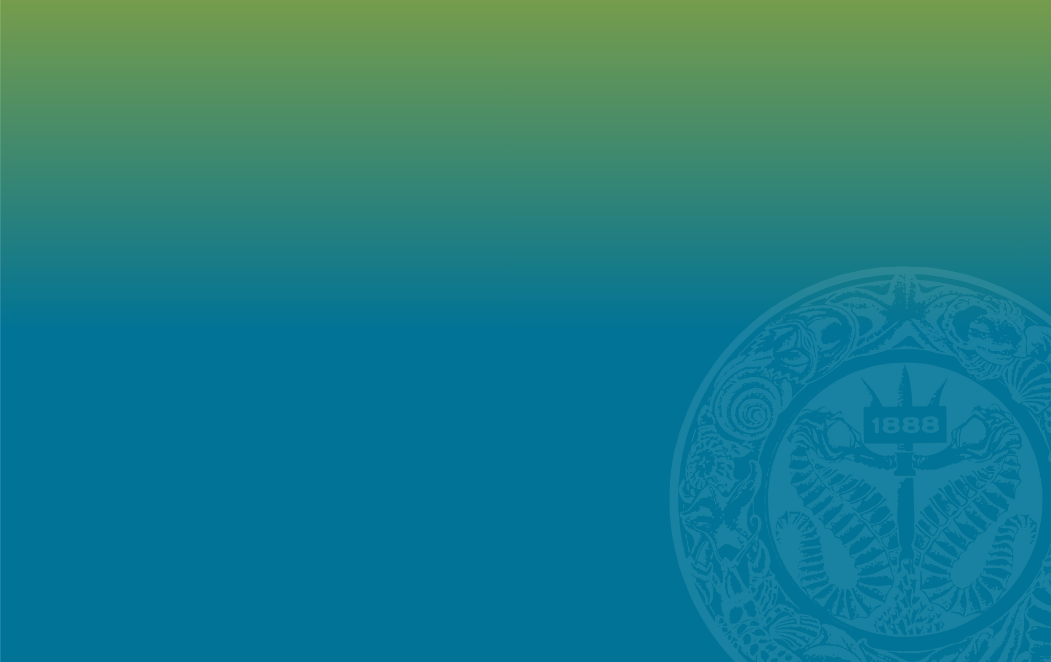 Blue and green background with MBL's legacy seal in right corner.