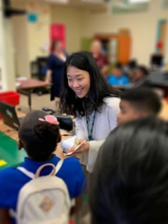 Christine Youn instructing breakout groups during SIA class