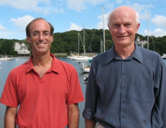 Ron Vale and Mike Sheetz at the MBL in 2010. Credit: Diana Kenney