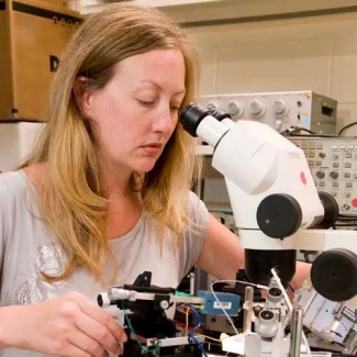 Jennifer Morgan in the lab