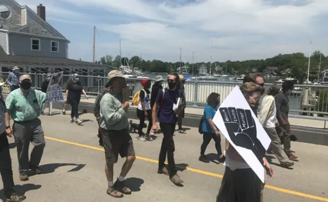 Black Lives Matter Rally in Woods Hole. Credit: Diana Kenney