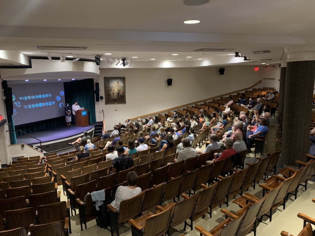 microbial diversity lecture in Clapp Auditorium