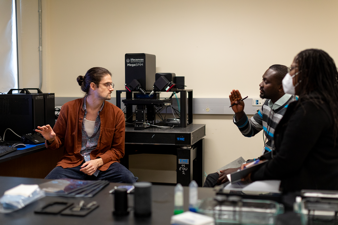 Participants of the 2024 PAIR-UP Microscopy Conference for Black imaging scientists at the MBL. Credit: Dee Sullivan